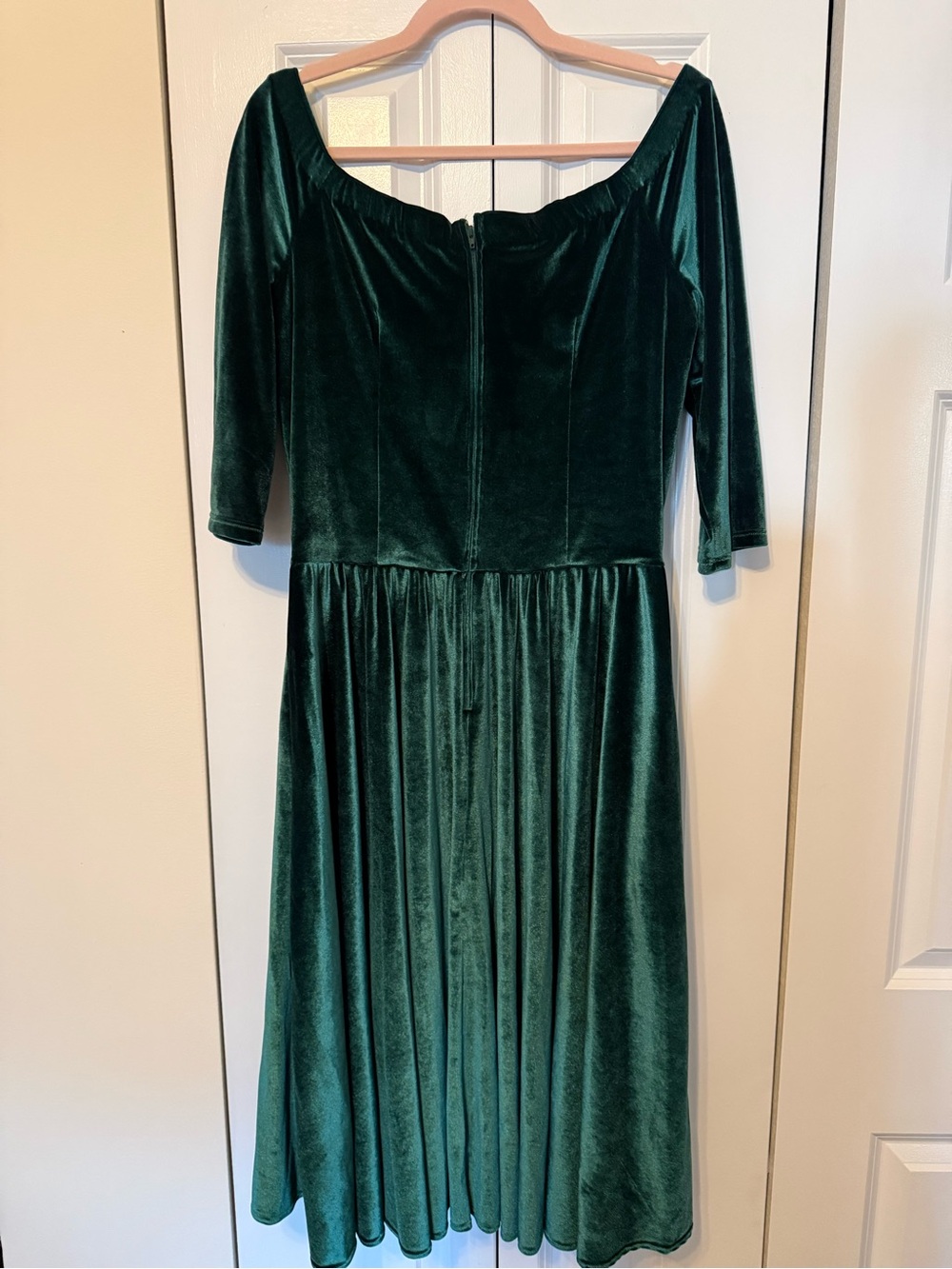 Pinup Girl Clothing Green Monica Swing Dress - Picture 3 of 3